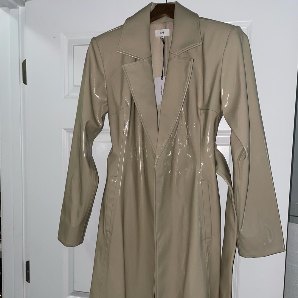 Revolve LPA Mia Trench Coat in Cashew Cream - Picture 10 of 16
